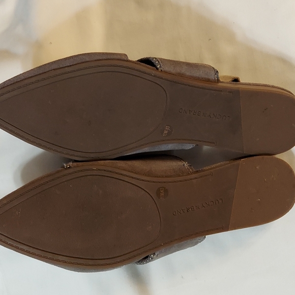 Lucky Brand "Bidimin" gray suede slides / mules. NEW. Sz 11 - Picture 4 of 6